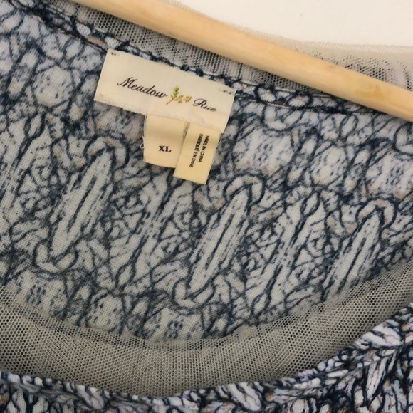 Anthropologie Meadow Rue Tulle Peplum Top - Picture 5 of 7